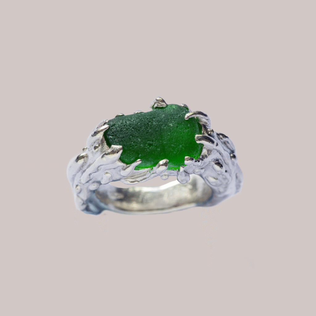 Dewdrop Collection: Green Sea Glass